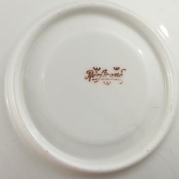 KAFFESERVIS, 12 delar, fältspatporslin, "Trollslända", Alf Wallander, Rörstrand, jugend, omkring 1910.