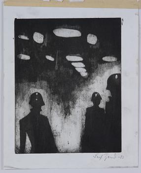 LEIF TJERNED, etsningar, 2 st, sign o dat -81.