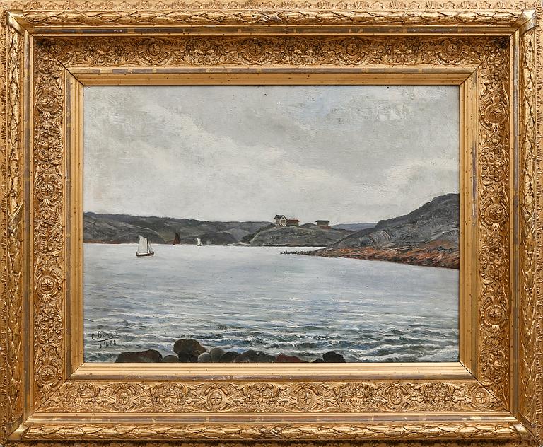 OKÄND KONSTNÄR, olja på duk, signerad Borgs och daterad -88.