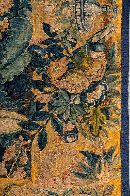 A tapestry, "Feuilles de choux", tapestry weave, third quarter 16th century, Flanders, probably Audenarde.