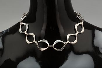 HALSLÄNK, 2 delar, sterlingsilver, Sven Erik Högberg, Göteborg, 1957. Vikt ca 120 g.
