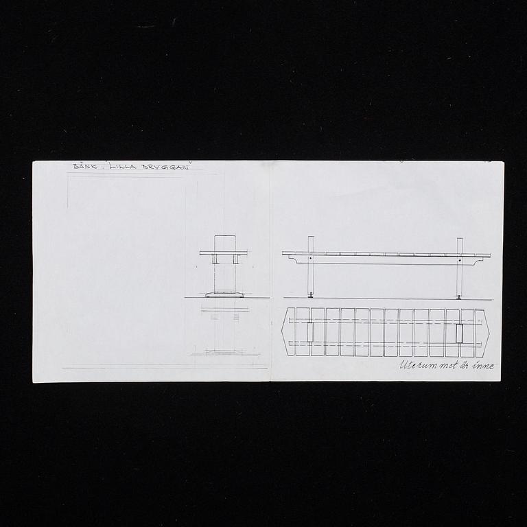 A BENCH "LILLA BRYGGAN" BY OLOF PIRA.