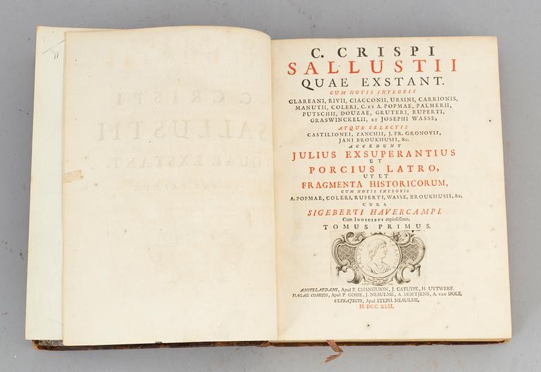 Sallust’s works, 1742 (2 vol).