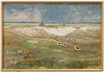 William Gislander, Landscape with Geese.
