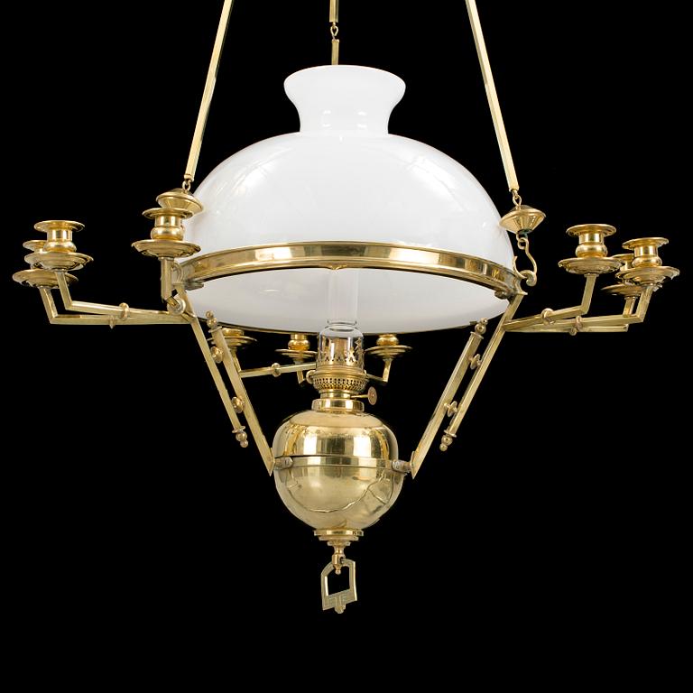 FOTOGENLAMPA/TAKLAMPA, mässing, jugend, tidigt 1900-tal.