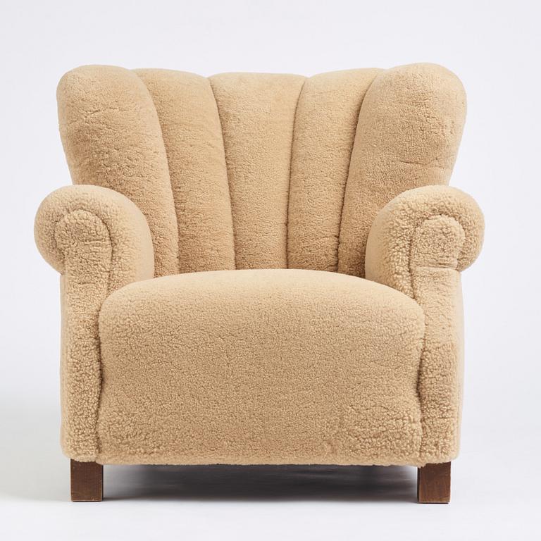 Fritz Hansen, fåtölj modell "1518", Danmark 1940-tal.