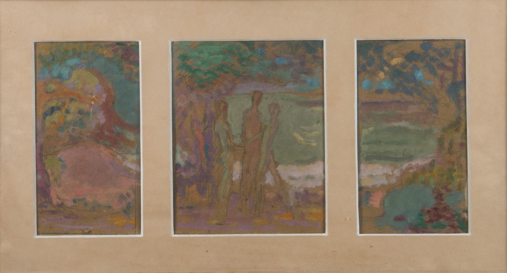 MAGNUS ENCKELL, SKETCH TO A FRESCO.