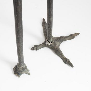 A Chinese bronze Crane, late Qing dynasty, around 1900.