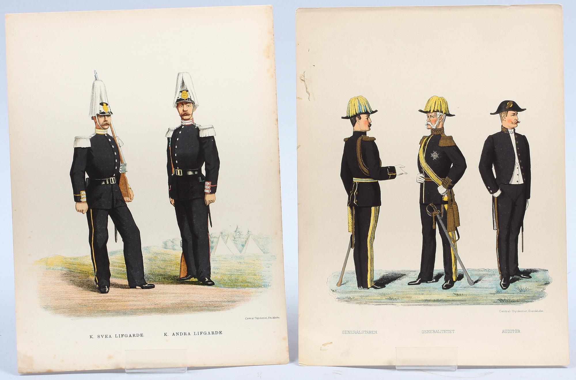 FÄRGLITOGRAFIER, 16 st. 1890-tal.