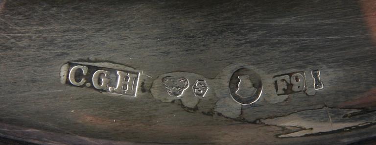 LJUSSTAKAR, ett par. Silver, C.G Hallberg 1956.