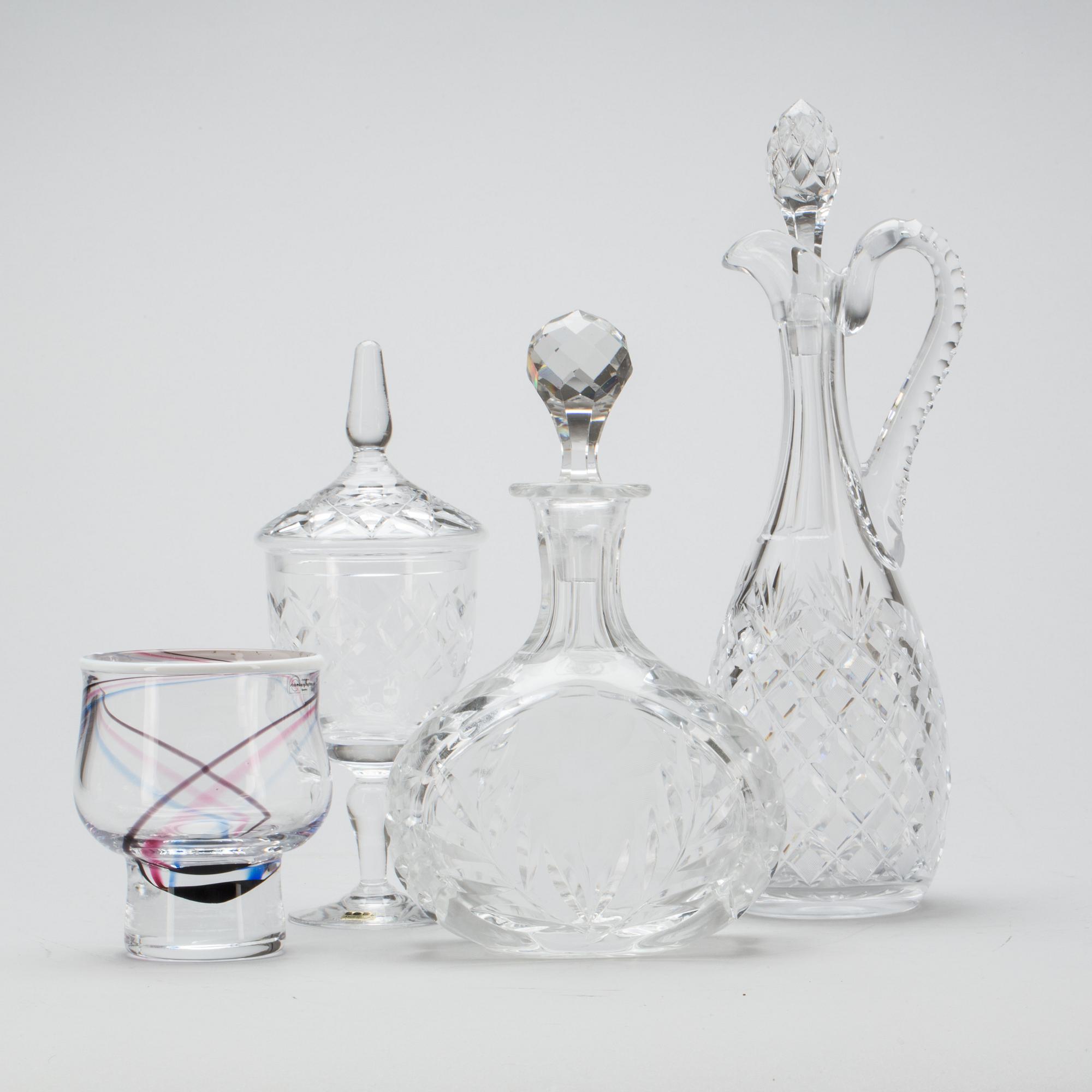 PARTI GLAS, 4 delar. Kristallglas mm.