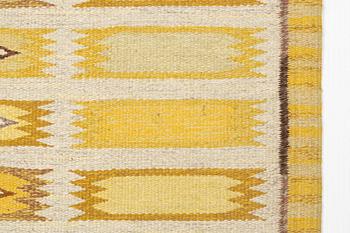 Märta Montelius, a carpet, flat weave, ca 281 x 130 cm, signed JLH MM.