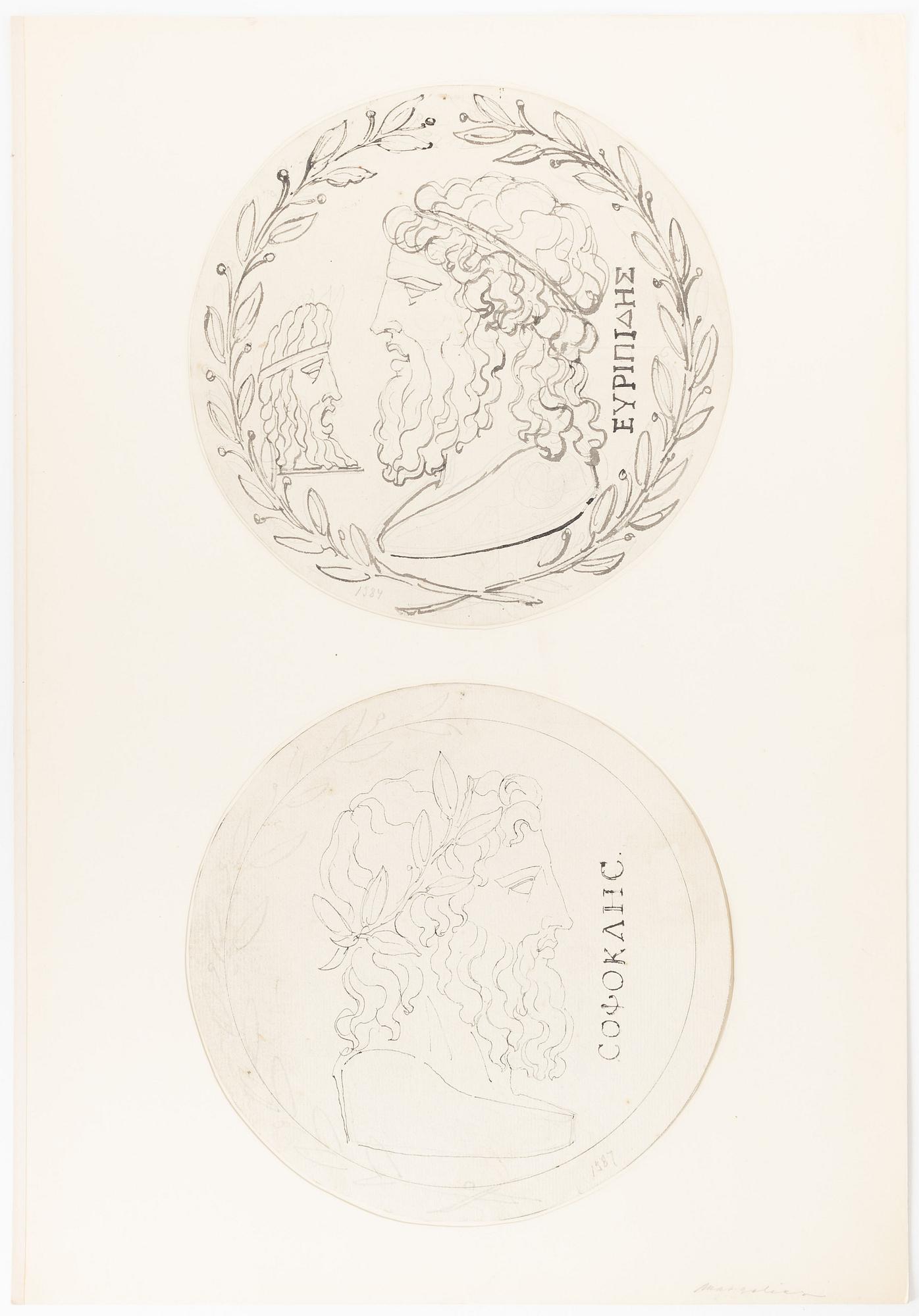 Louis Masreliez, attributed to, ink drawings, 2.