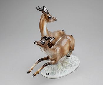 FIGURIN, porslin, Rosenthal, toligen Max Fritz, Tyskland 1900-talets första hälft.