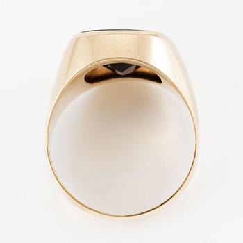 Ring, Alton, 18K gold with smoky quartz.