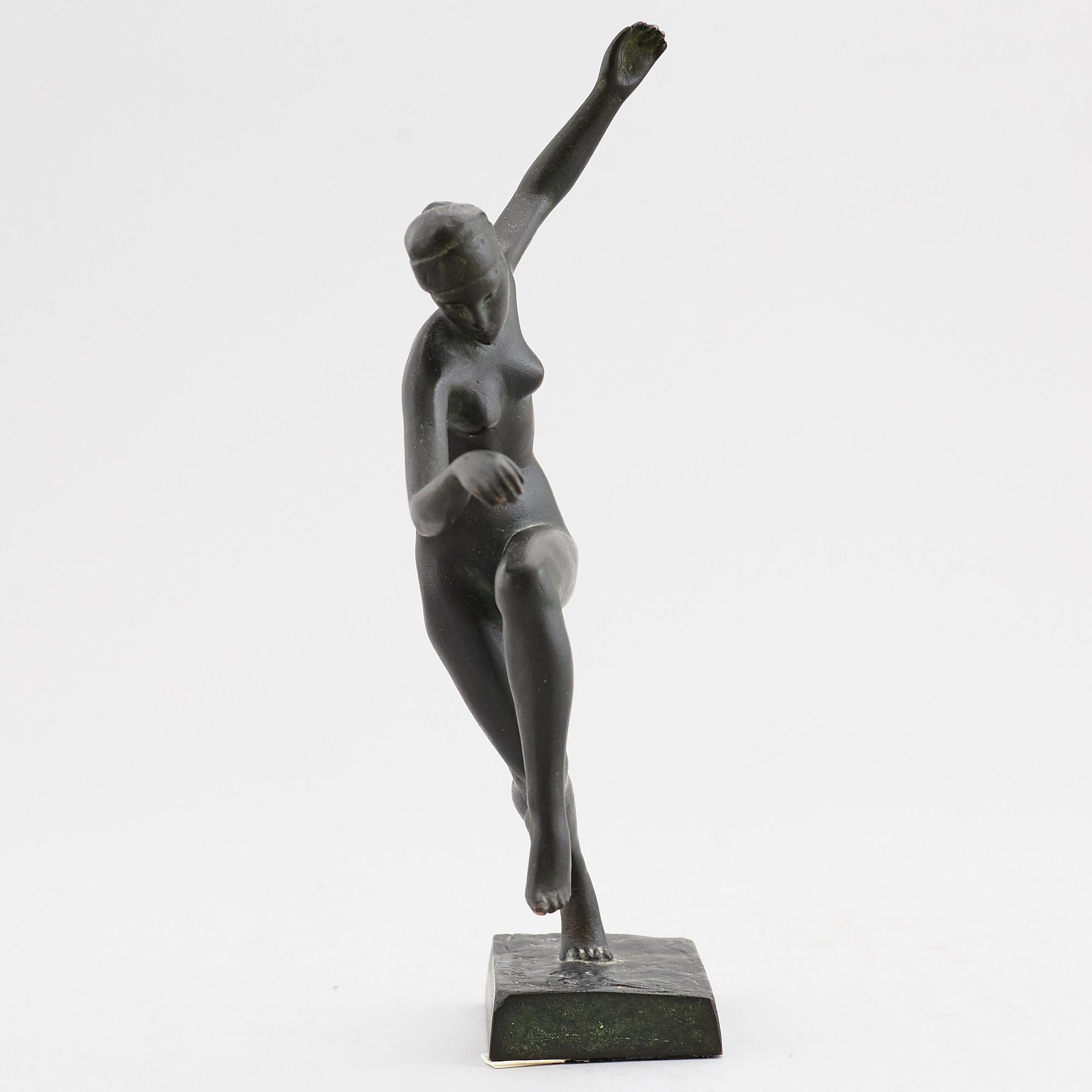 ARVID KNÖPPEL, Skulptur, brons, signerad och daterad -24. Gjutarstämpel. Höjd 20,5 cm.