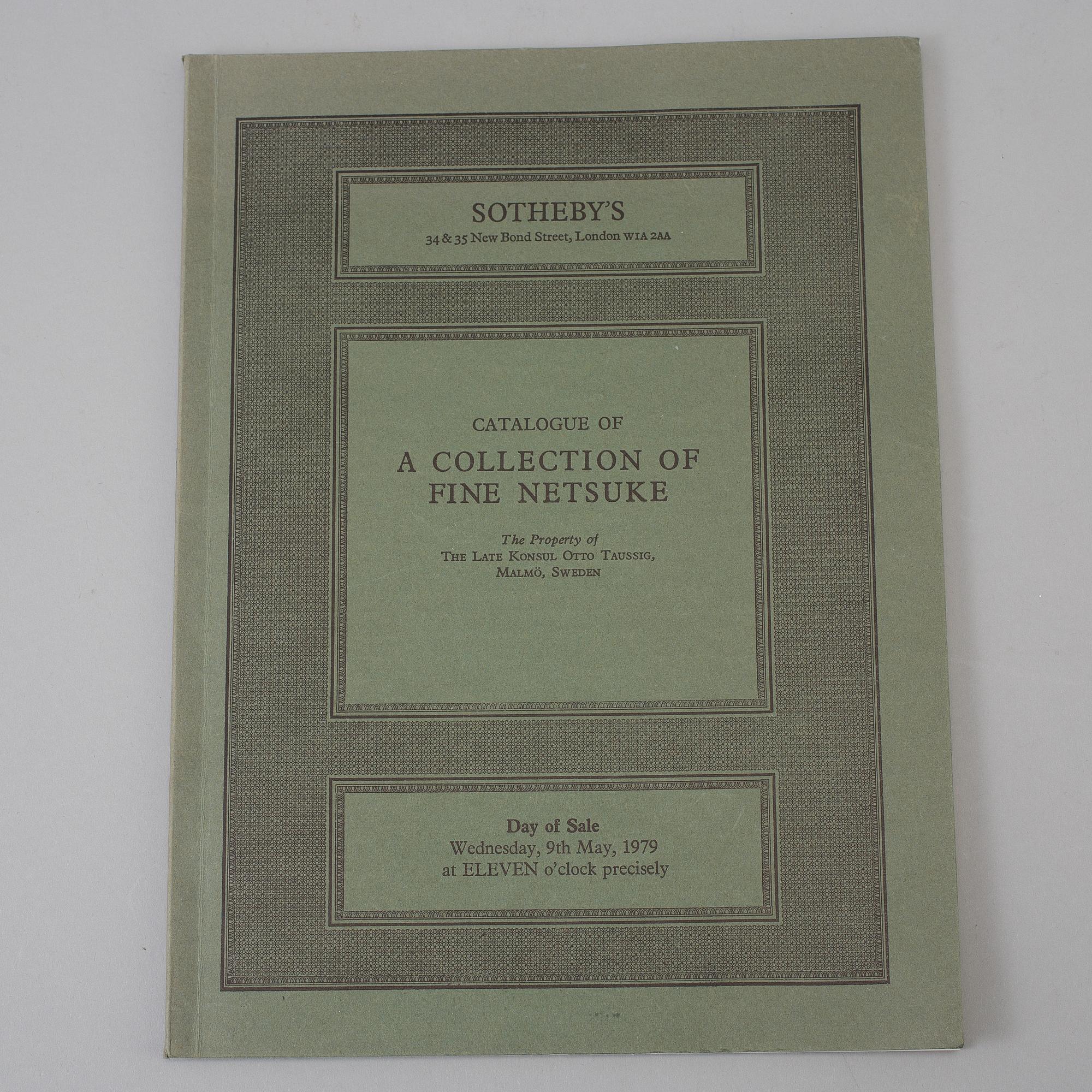 A set of five books about Netsuke, and a catalog.