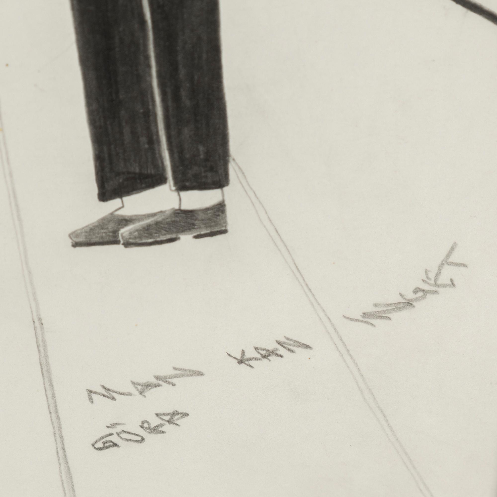 RENATE BAUER, pencil on paper.