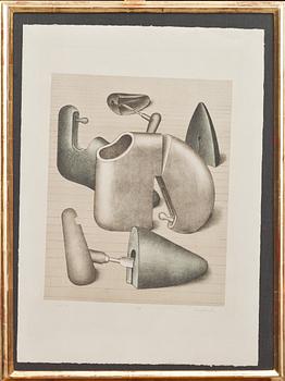 KONRAD KLAPHECK, färglitografi, signerad och numrerad 107/110.