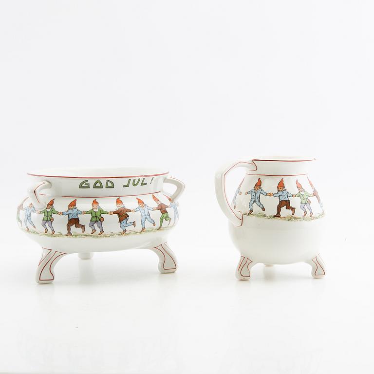 Porcelain bowl and jug Villeroy & Boch Germany first half of the 20th century stoneware.