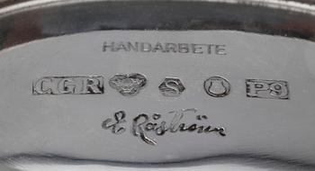 SKÅL, silver, Erik Råström, Stockholm 1965. Vikt 272 g.