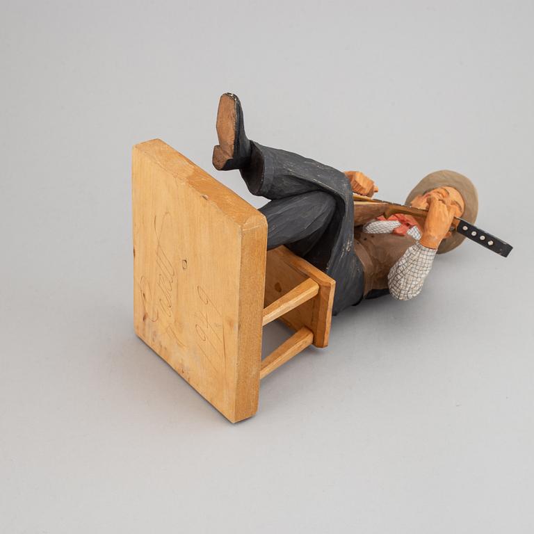 HERMAN ROSELL, sculpture, wood, signed and dated 1949.