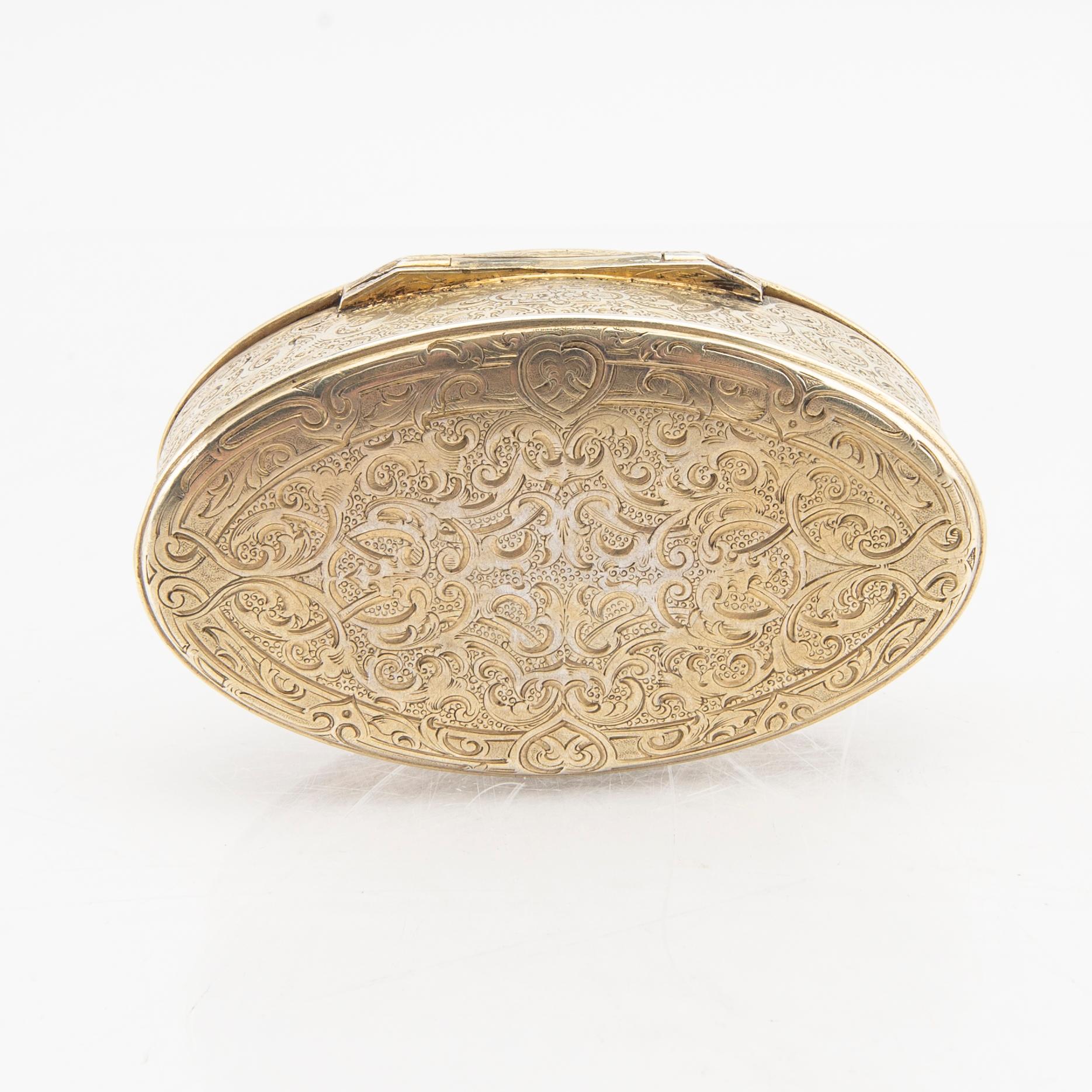 Léon Baujois (troligen) dosa förgyllt silver Paris sent 1800-tal.