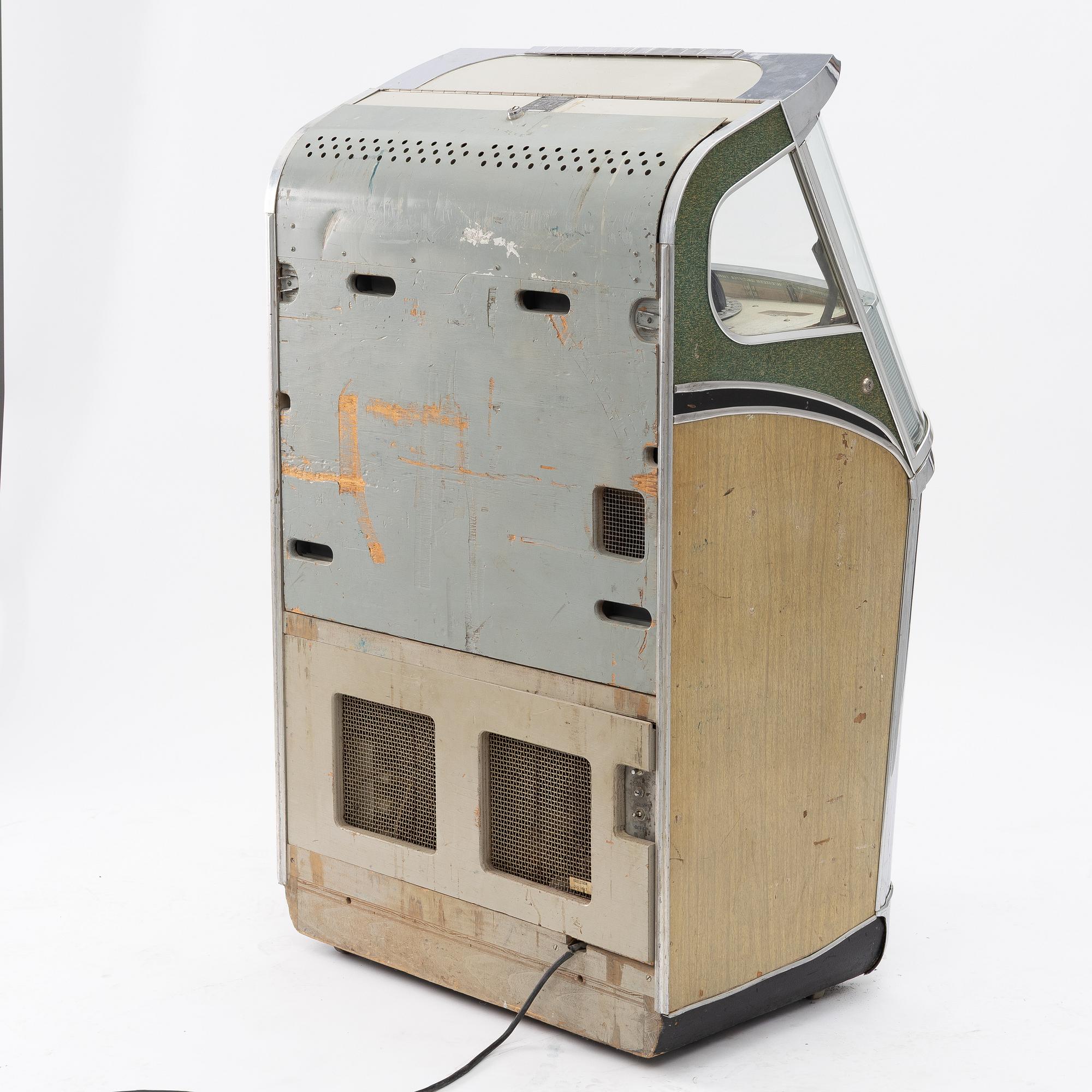 Jukebox, Wurlitzer, modell 2104, Rudolph Wurlitzer Company, North Tonawanda, New York, USA, 1957.