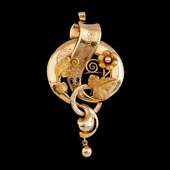 BROSCH, 18 k guld, svenska stämplar 1946. Vikt ca 10 gram.
