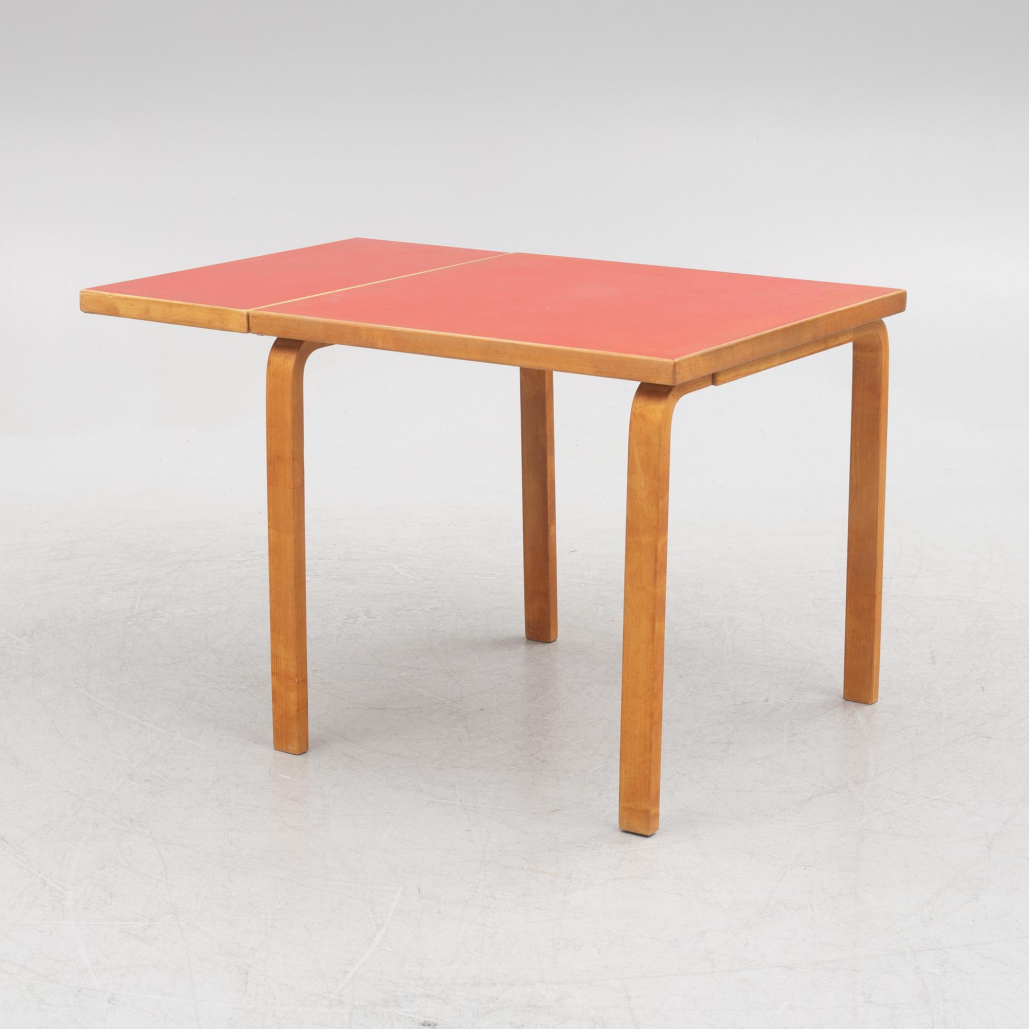 Alvar Aalto, a mid-20th century drop leaf table for O.Y. Huonekalu- ja Rakennustyötehdas.