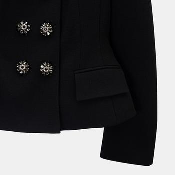 Dolce & Gabbana, A black wool jacket, size 38.
