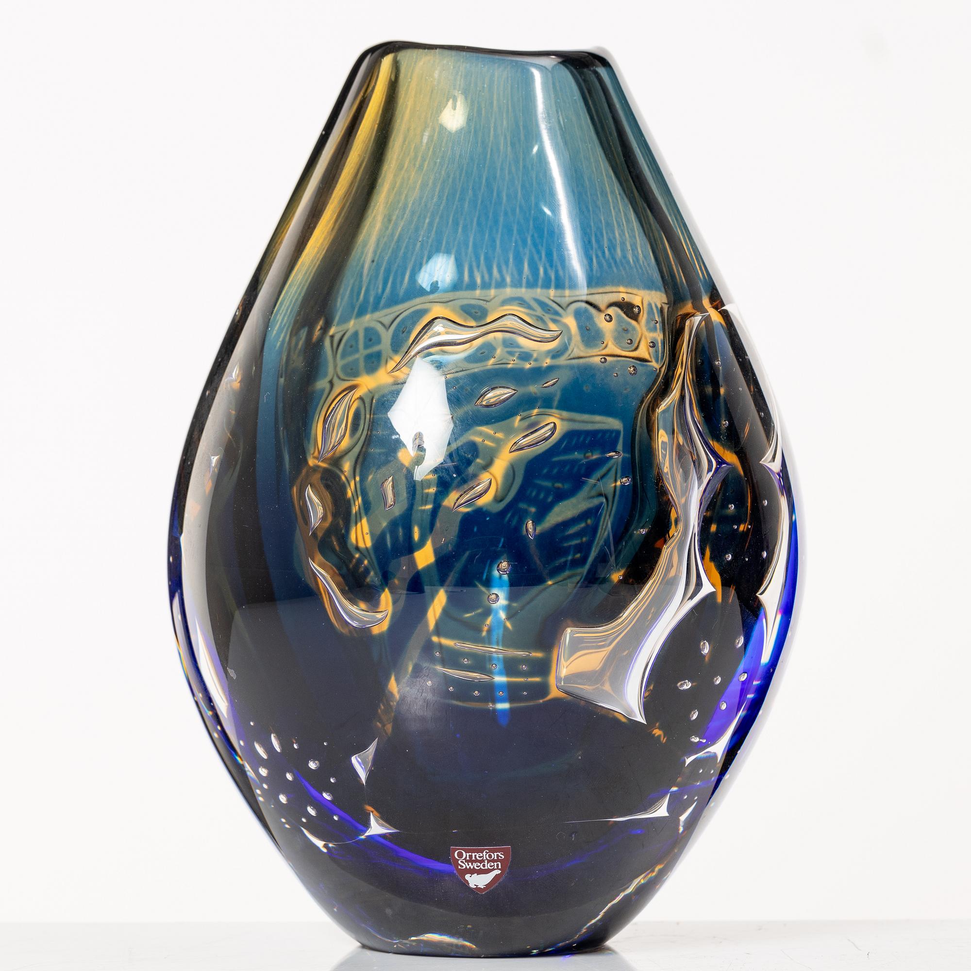 Edvin Öhrström, vas, glas, ariel, Orrefors.