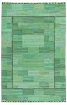 Marianne Richter, a carpet, "Fasad, grön II", flat weave, ca 305 x 195 cm, signed AB MMF MR.