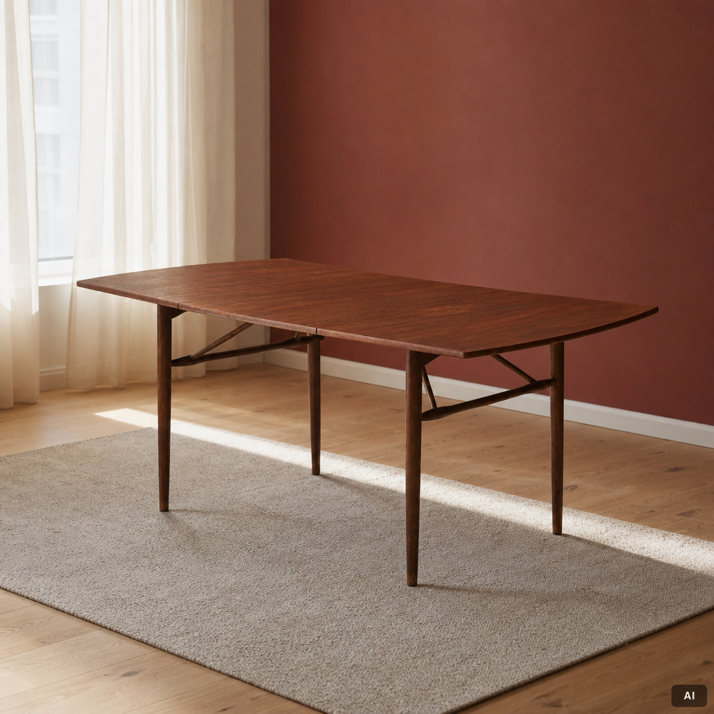 Bendt Winge, a drop-leaf table, Kleppes Møbelfabrik, Norway, 1960's.
