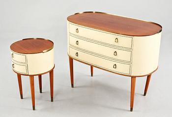 BYRÅ samt LAMPBORD, Venesta, Finland, 1900-talets andra hälft.