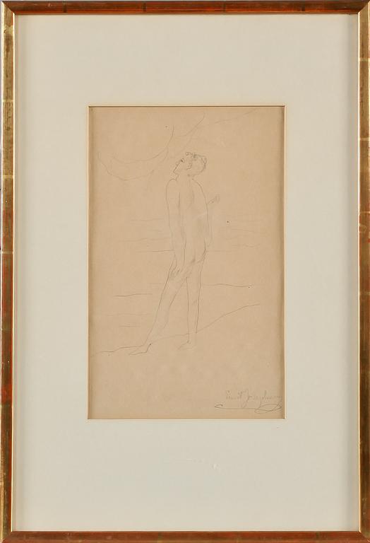 ERNST JOSEPHSON, teckning, signerad.