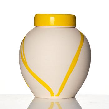 Åsa Bonnier, a 'Splash' ceramic jar with cover, Paris 2006.