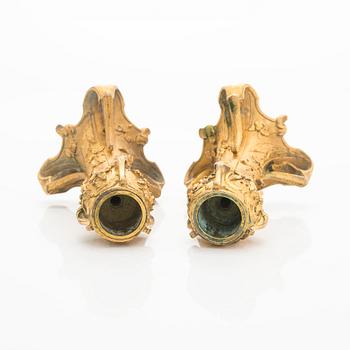 A pair of Art Nouveau candelabras, possibly France.