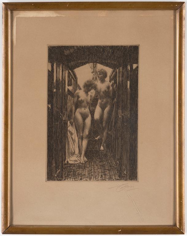 ANDERS ZORN, etching, signed.