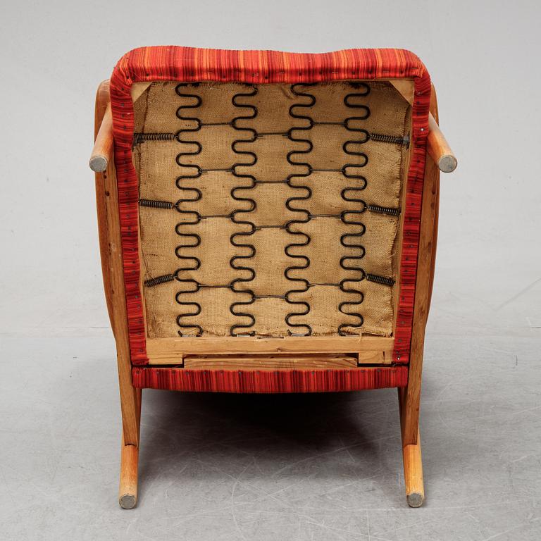 A set of three easy chairs, Duxello, Dux, 1960's.