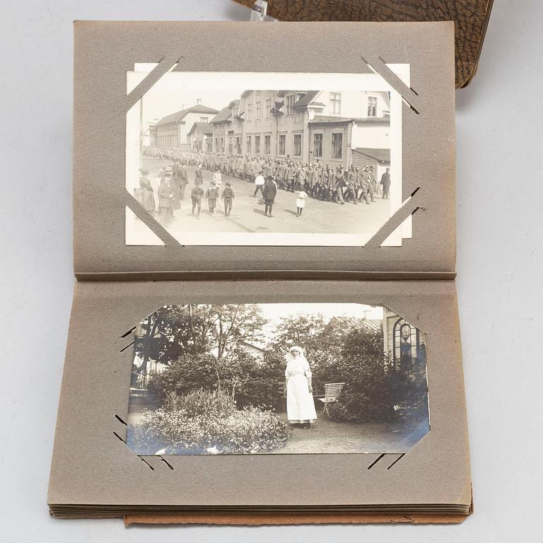 MIA GREEN, photographs from WWI Haparanda in two albums stamped and dated 1915.