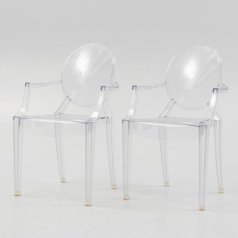 Philippe Starck, stolar, 6 st, "Louis Ghost", Kartell, Italien.