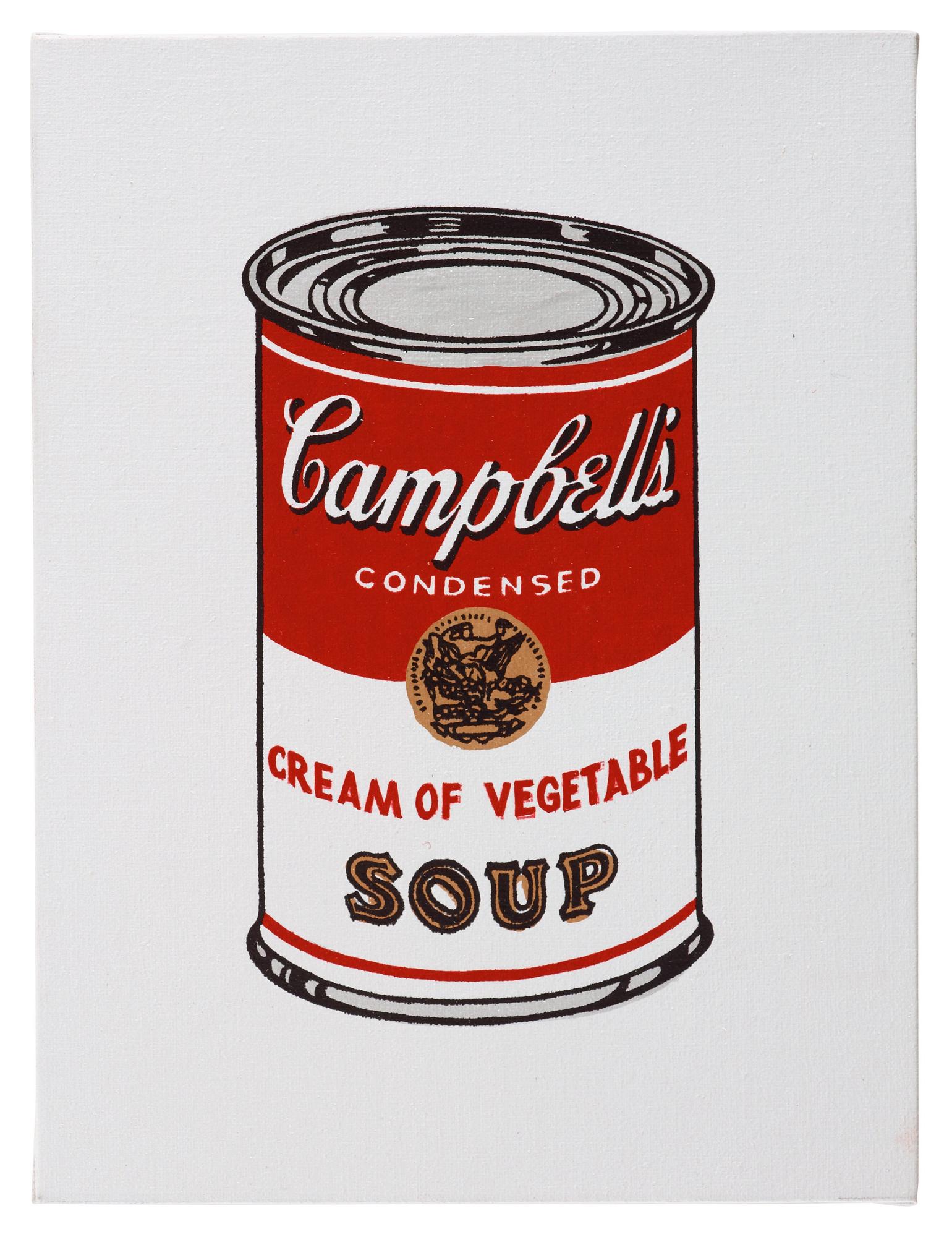 Richard H. Pettibone, "Andy Warhol, '32 Cans of Campbell's Soup', 1962".
