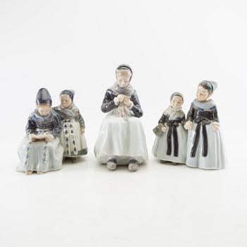 Figuriner 3 st Royal Copenhagen 1900-talets mitt/andra hälft porslin.