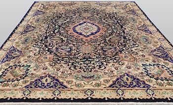 A pictoral Kashmar carpet, ca 393 x 293 cm.