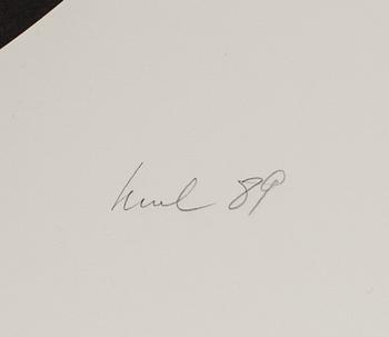 RAUL MEEL, färgserigrafi, signerad, numrerad 3/50 och daterad- 89.