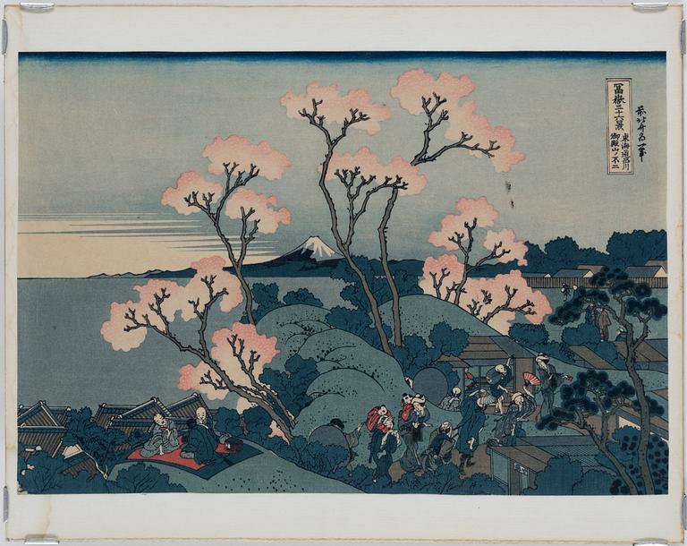 ANDO UTAGAWA HIROSHIGE, six color woodblock prints, Japan, 20th century.