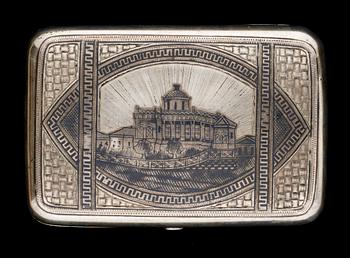 CIGARETTETUI, silver, Moskva 1892.