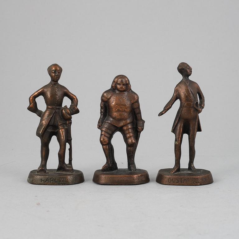 Allan Ebeling, sculptures, 3, signed.