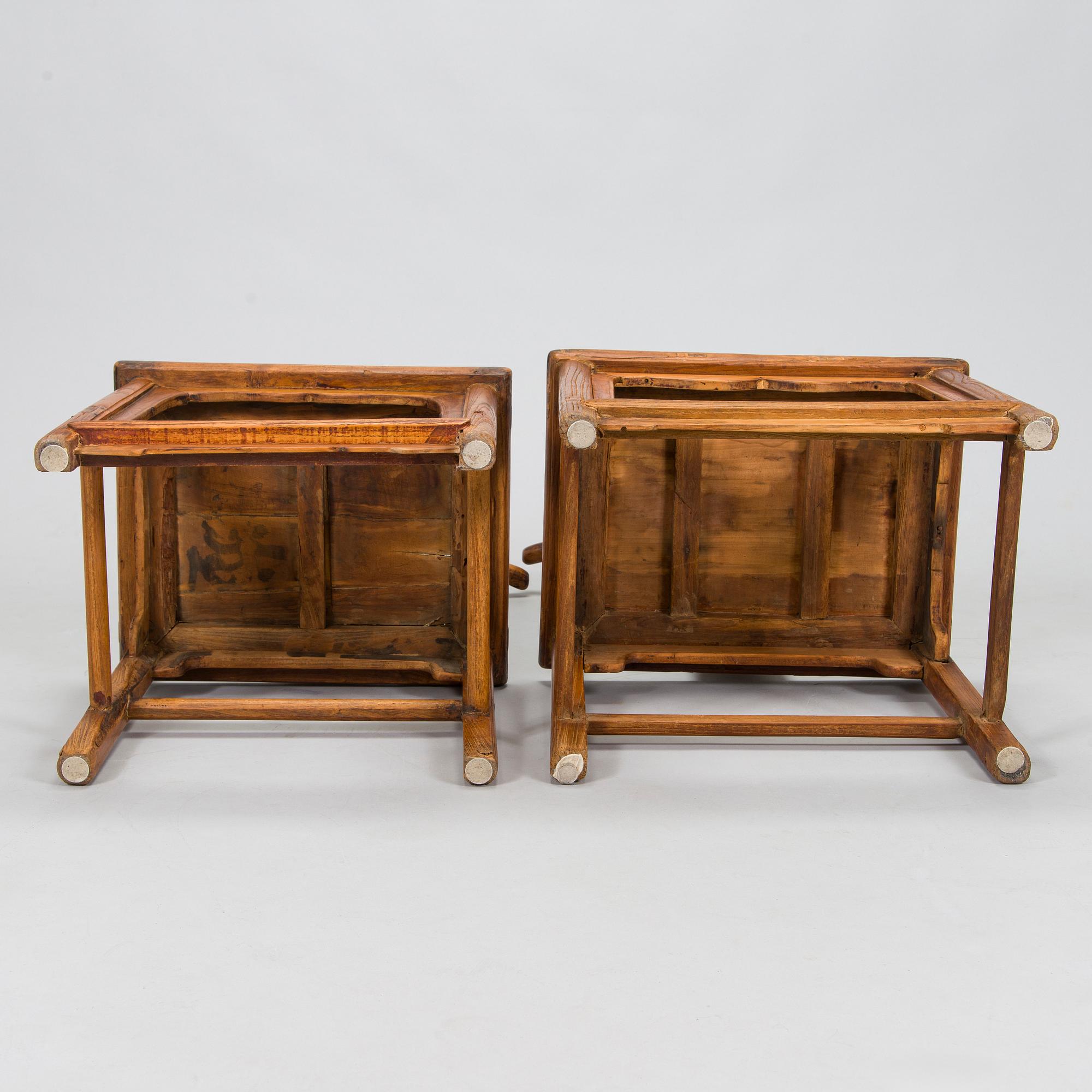 Two hardwood chairs. China. Qing dynasty. 19th century.